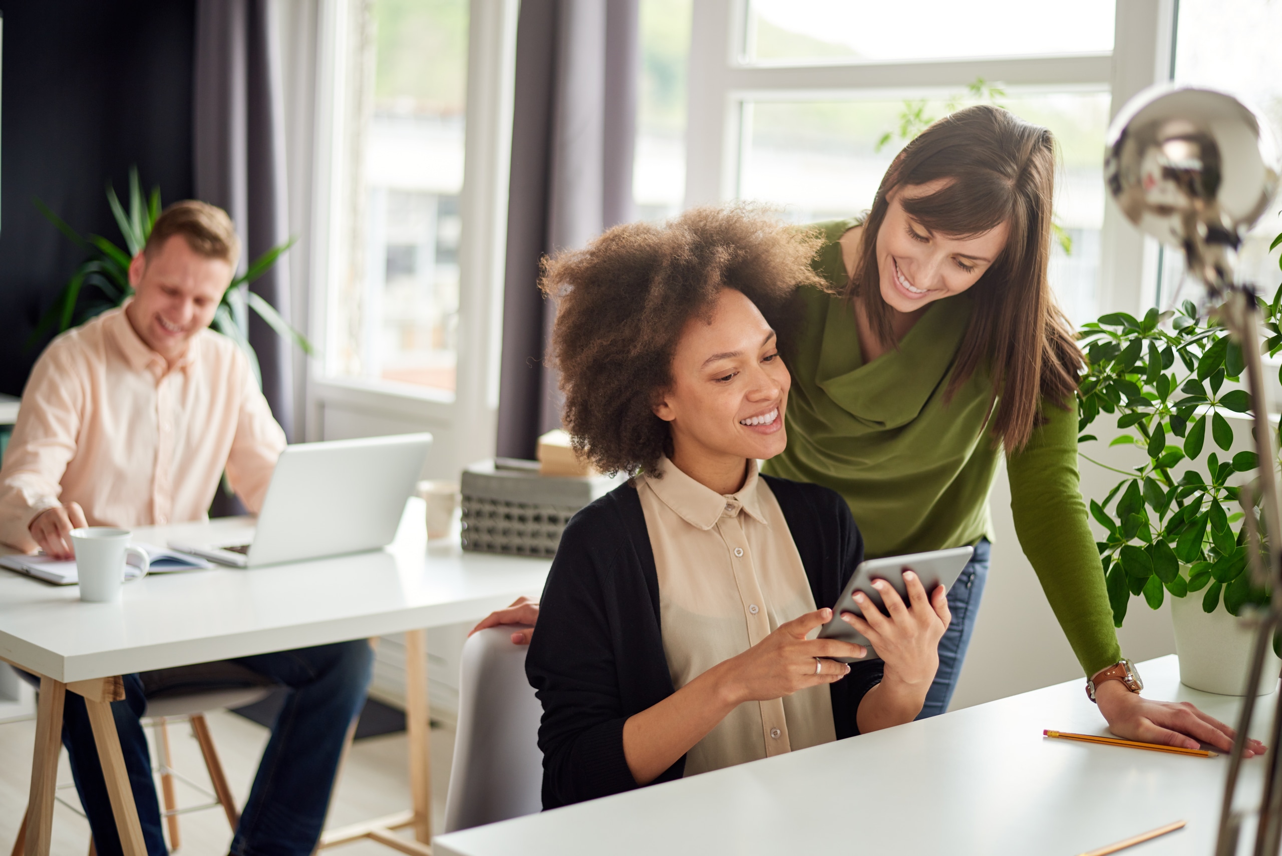 Young people in modern office