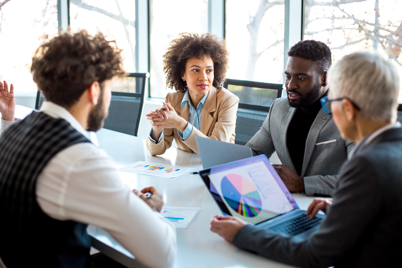 Businesspeople having a meeting in the conference room. Businesspeople having a meeting in the conference room